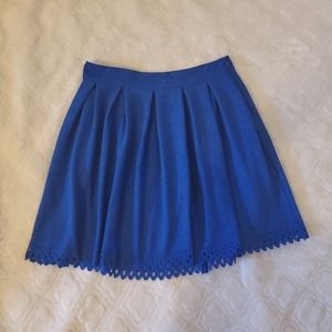 Francesca's Blue Pleated Skirt